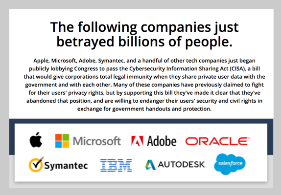 coressentials's tweet image. BREAKING: These tech companies support *more* government spying. YouBetrayedUs.org  via @IDLtweets cc @heroku