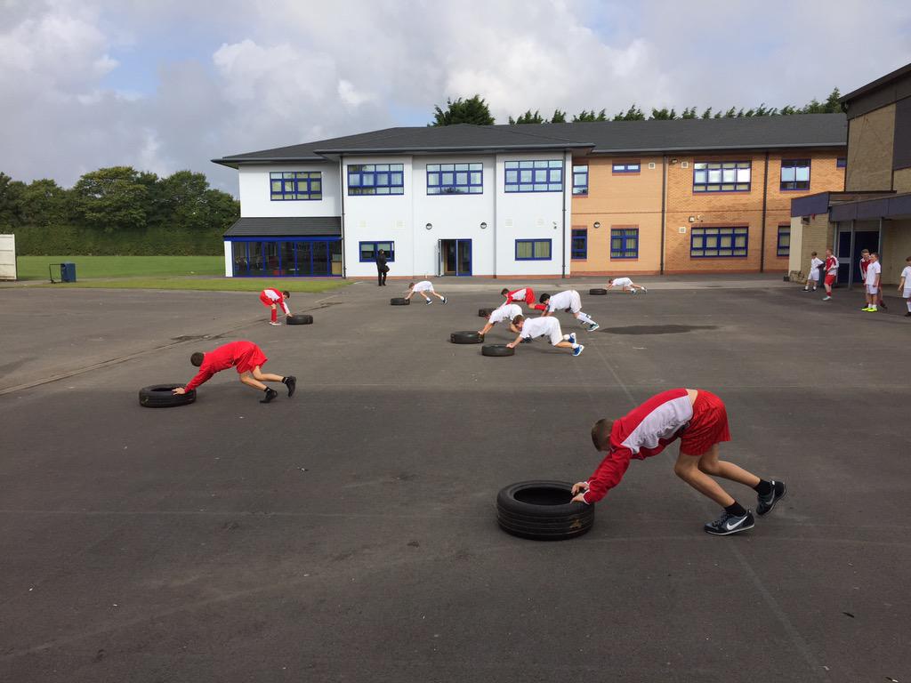 R_HodgsonEdu's tweet photo. Year 7 cross fit session today! Boys loved it! #sweaty #tough #vigorousexercise http://t.co/kSsnuLz0xO