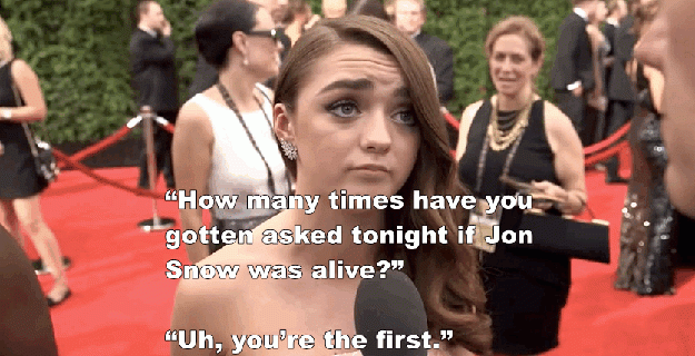 POPFIXtweets's tweet photo. Now Even Maisie Williams Is Saying Jon Snow Is Definitely Dead #GameOfThrones #JonSnow - http://t.co/DmRpnCMA4g http://t.co/VkhHbGsa2q