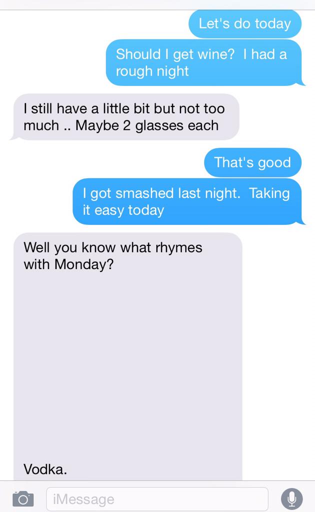 WYSS029's tweet photo. #wine #vodka #Monday #alcoholtherapy #datingsucks #wtf #mensuck #singleforever #ugh #whyme http://t.co/tTOLxavTfS