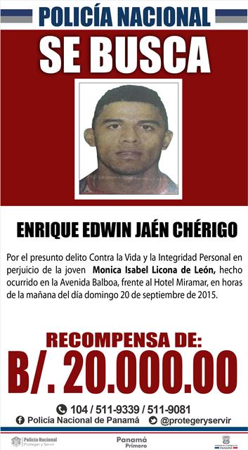 Si lo ves...Denúncialo, es considerado un prófugo de la justicia. Se trata de Enrique Edwin Jaén Chérigo.