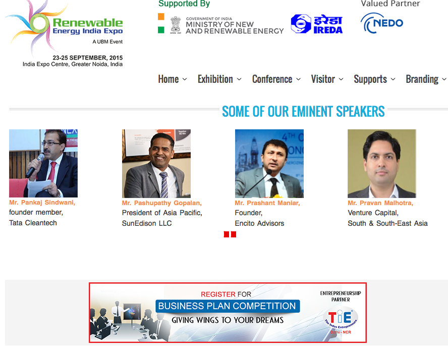 PrashantManiar's tweet photo. Looking fwd to speaking on #Entrepreneurship opportunities in #RenewableEnergy panel at UBM Renew. Energy Expo tomm http://t.co/cXb8e41AT1
