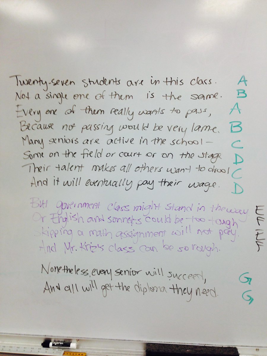 hhsenglish2015's tweet photo. Sonnet writing like bosses. #english12 #classof2016rocks http://t.co/4CFSX3FMNT
