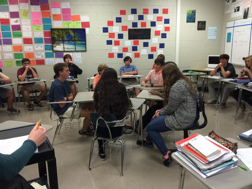 jbrown0503's tweet photo. Great Fishbowl discussion - Lord of the Flies @eadeerman #ALeng #vhpride http://t.co/gZZnQu8LfD