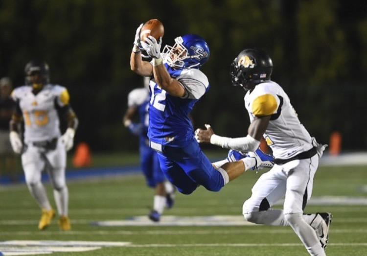 IntervalHouseCT's tweet image. College Athlete Peer Ambassador for Interval House and Captain of the CCSU football team makes an awesome catch.