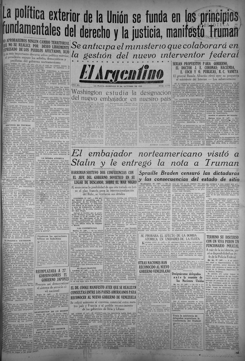 70Octubres's tweet photo. [TAPA] #ElArgentino: Se anticipa el ministerio que colaborará en la gestión del interventor general #1945 https://t.co/5xObZo2Qwy