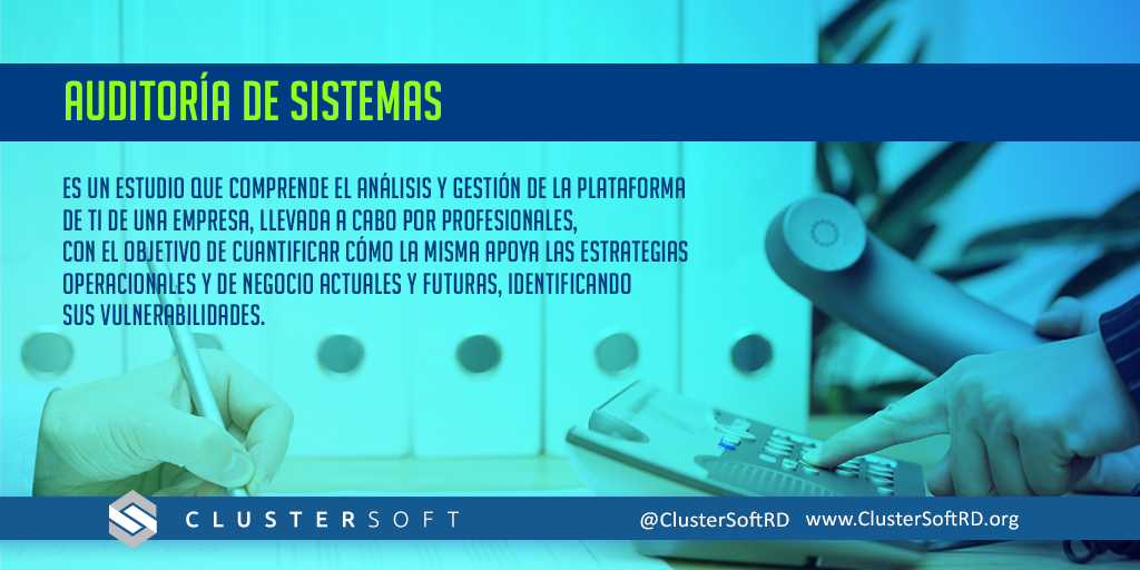 ClusterSoftRD's tweet photo. ¿Qué es la Auditoría de Sistemas y cuál es su objetivo en la empresa? *Imagen creada http://t.co/YXft6a1BBX