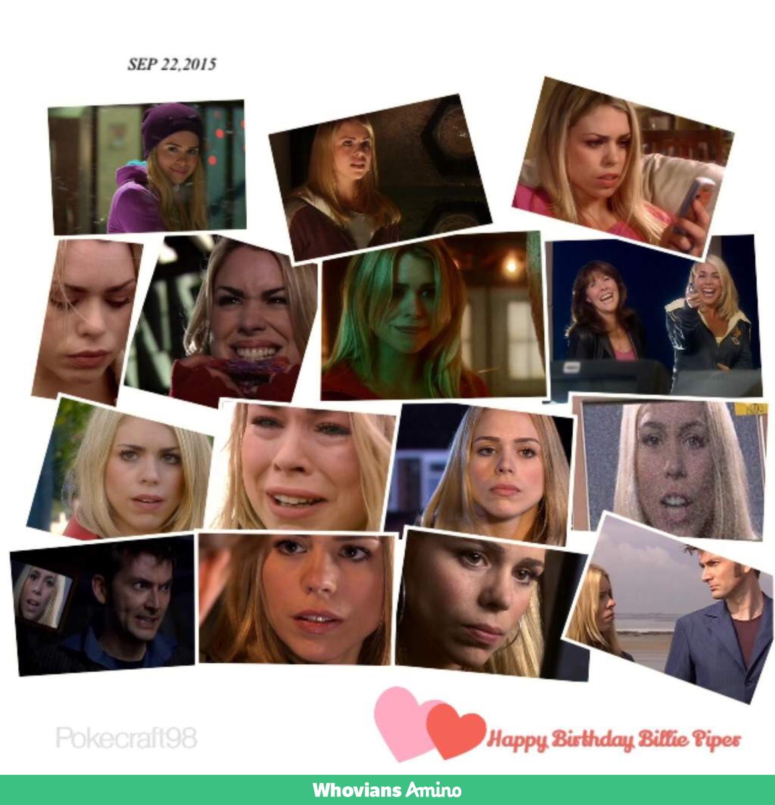 Happy Birthday Billie Piper Collage Shared from Whovians Amino.
 