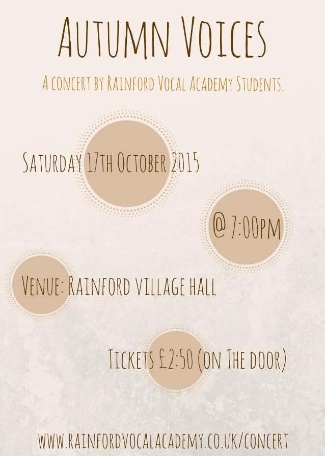 Concert! #performance #singinglessons #vocals #concert #sthelens #rainford #performingarts