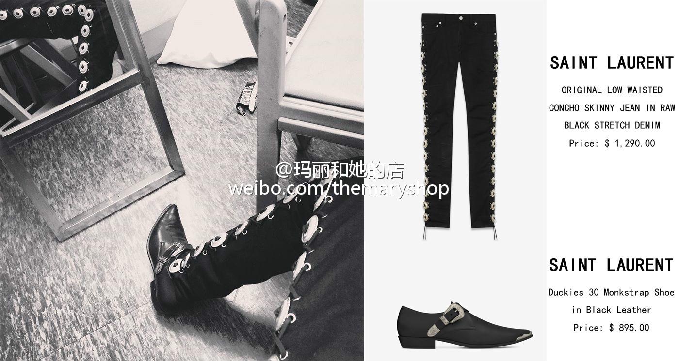 saint laurent concho jeans