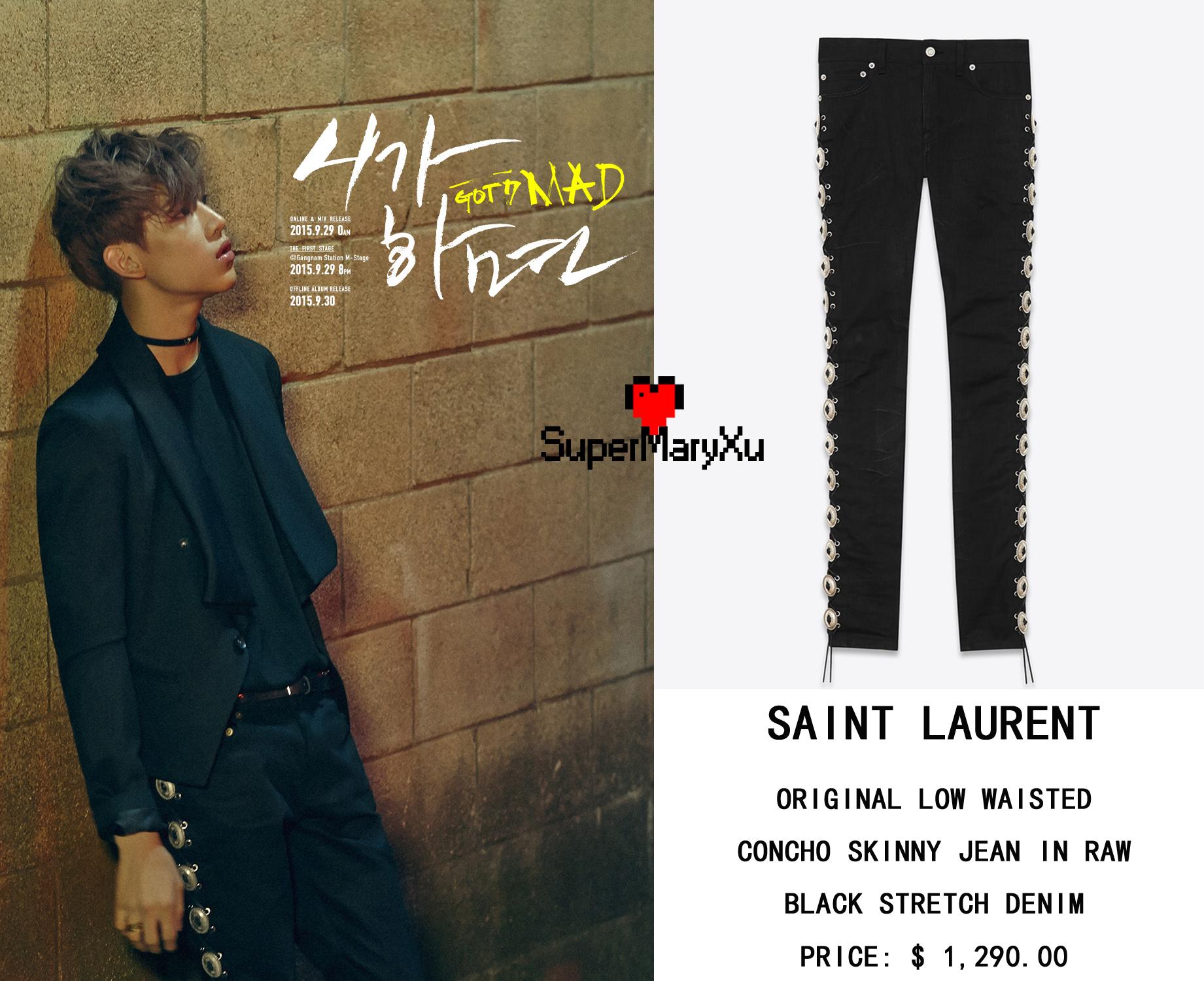 saint laurent concho jeans