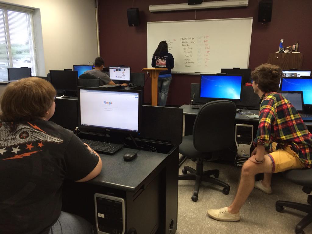 No rest for broadcasting students...we just finished recording our second show and working on our third. #norestinTV