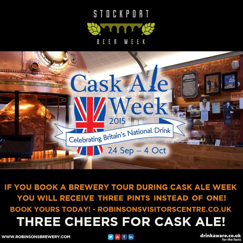 We're celebrating <a href="/caskaleweek/">Cask Ale Week</a> and #Stockport #Beer #Week by giving away extra beer on our tours! #Cheers