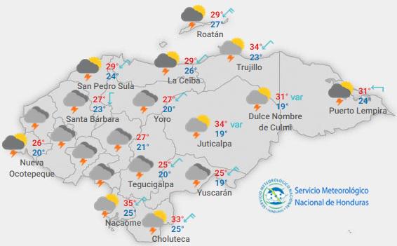 metaerohonduras's tweet photo. Condiciones de precipitaciones en forma de lluvias y chubascos acompañados...... http://t.co/TbM6dZybkY