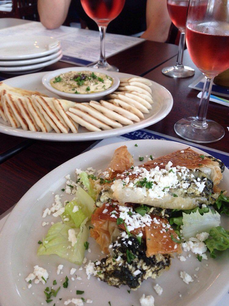 Hummus and spanikopita go together like Batman and Robin. Great duo. #FoodSuperHeros