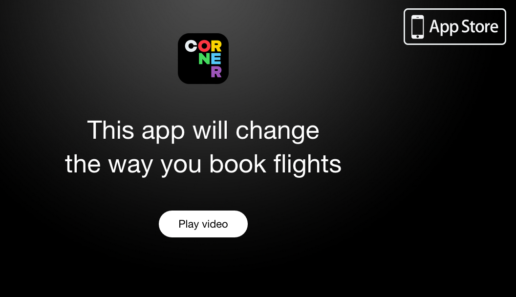 StartupBunny's tweet photo. CORNER: The fastest way to book flights on your phone. http://t.co/9oHnMVBlEz @CornerAp #apps #tech #travel http://t.co/0sNMGlyyUt