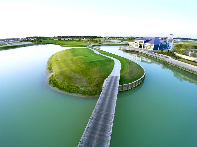 A beautiful birds-eye view shot of the Sugar Beet Market &amp; 1st Hole Tee Island!
Photo Credit: E.W. Faircloth