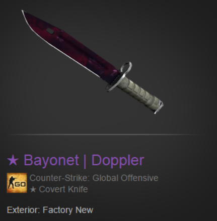 NobleGG's tweet photo. Want your chance at a FN Bayonet Doppler? Well.. you have 4 days! http://t.co/MpyNQlHxJg @AlphaDraft @steam_games http://t.co/7RN4klicNw