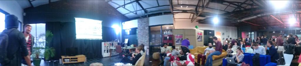 Everyone getting settled at <a href="/PriestPost/">priest</a> for #necktieyouth screening.