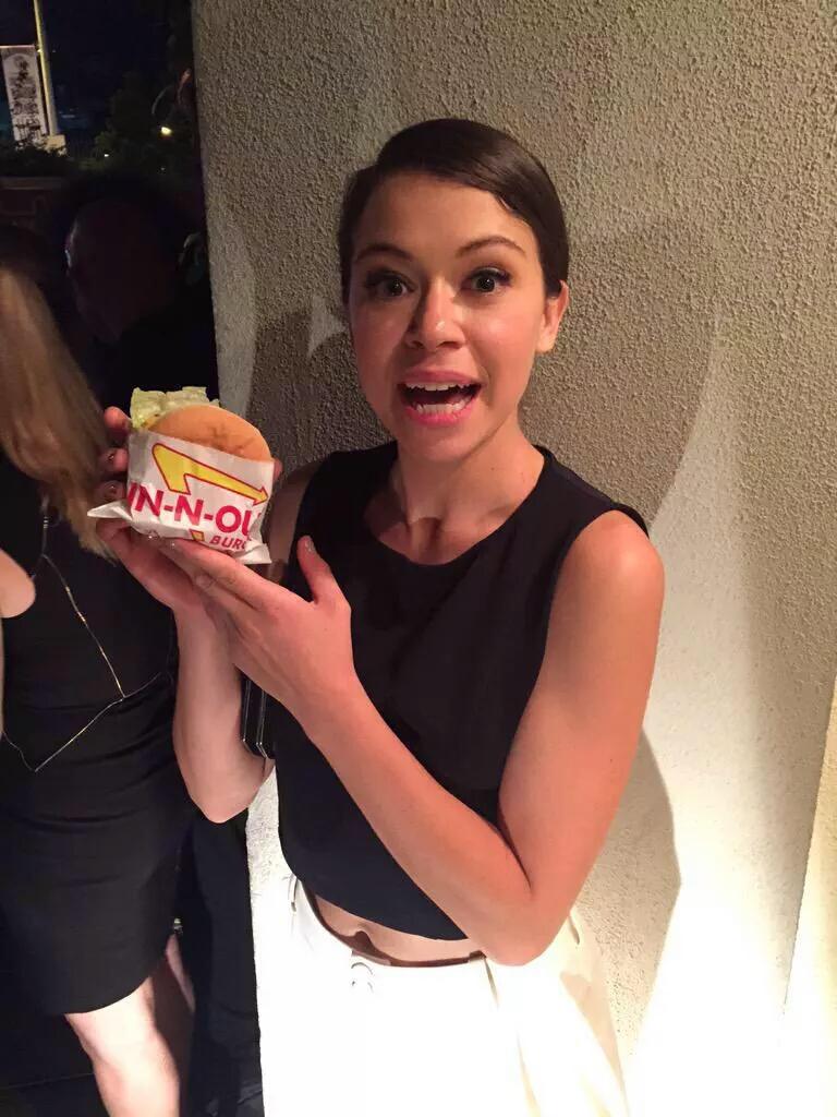 Tatiana Maslany experiences IN-N-OUT & turns 30 all in 1 week. Now THAT\S a celebration! Happy birthday  