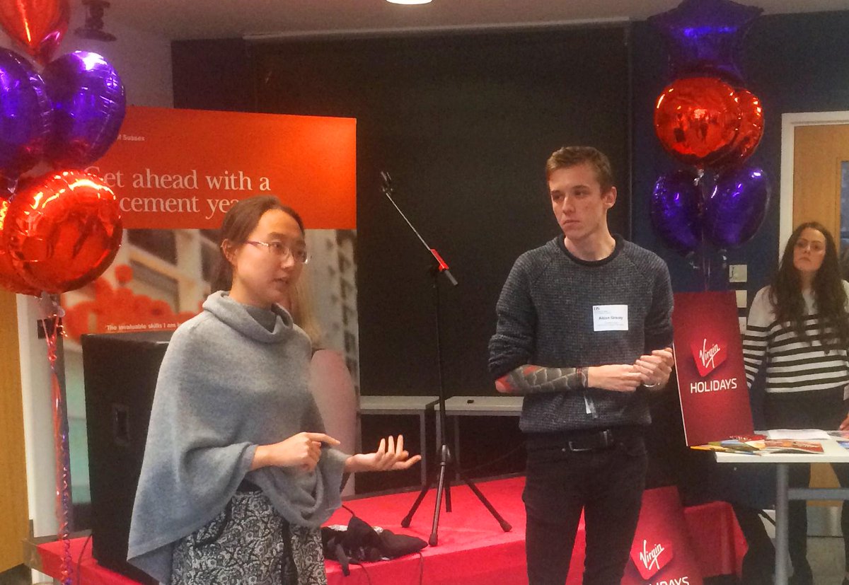 SussexUBusiness's tweet photo. Shinong & Aidan, both on BMEc placements in 14/15, urge students to join Placements and Business societies #TeamBMEc http://t.co/JJdwtX5hZc