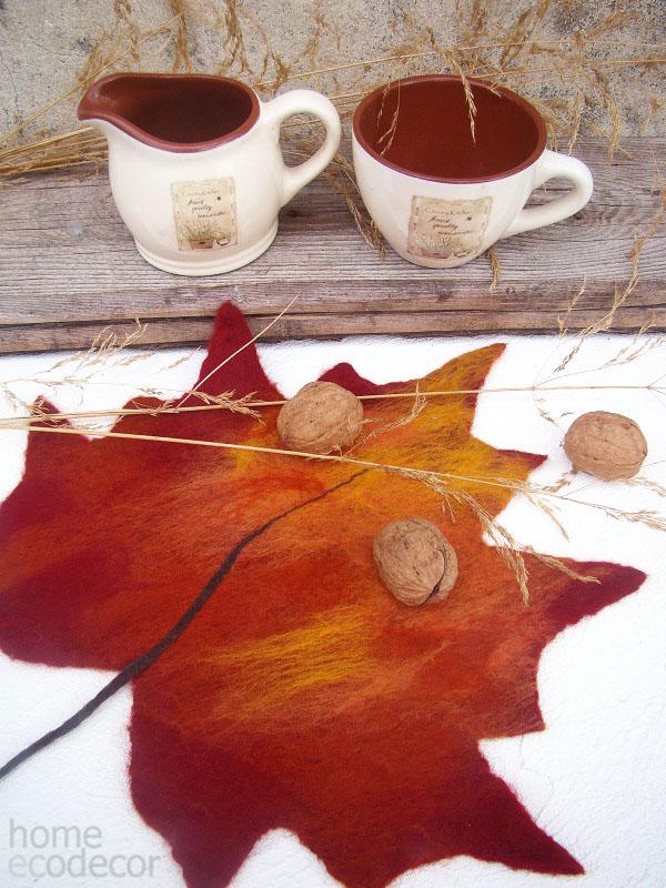 Felt coasters Autumn Decorations Home and kitchen 
etsy.com/ru/listing/248…
