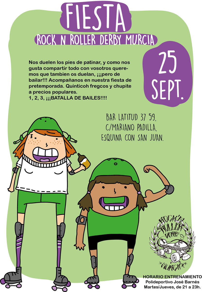 #FIESTA DE #BIENVENIDA DE LA TEMPORADA #RollerDerby! #Baile #Cervezas #Risas #Patindoras #dance #beer #party #Murcia