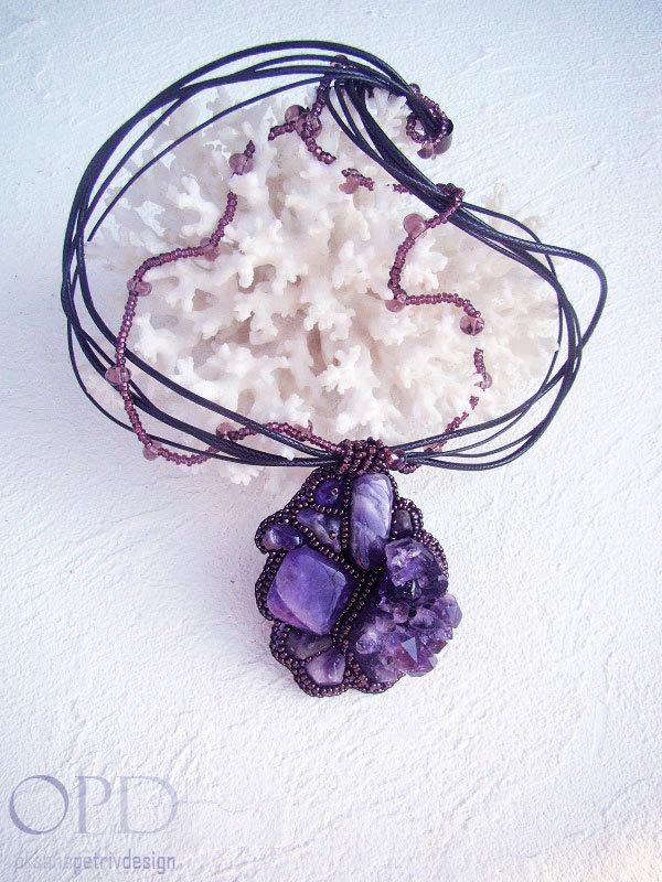 Amethyst Druzy Pendant Necklace 
etsy.com/listing/244171…