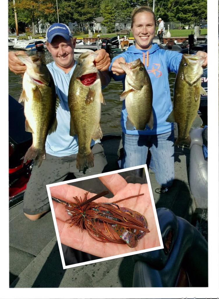 chippewa_lures's tweet photo. Jamie and Chelsie waked em good on our smallie candy finesse jig. http://t.co/B39dg3er6o