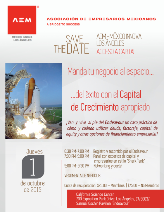 SuSocioNegocios's tweet photo. ¡Asiste a la asociación de empresarios mexicanos! Jueves 1 de octubre en el @CAScienceCenter 👉http://t.co/wPyFKIwHZr http://t.co/qkBVUqclaR