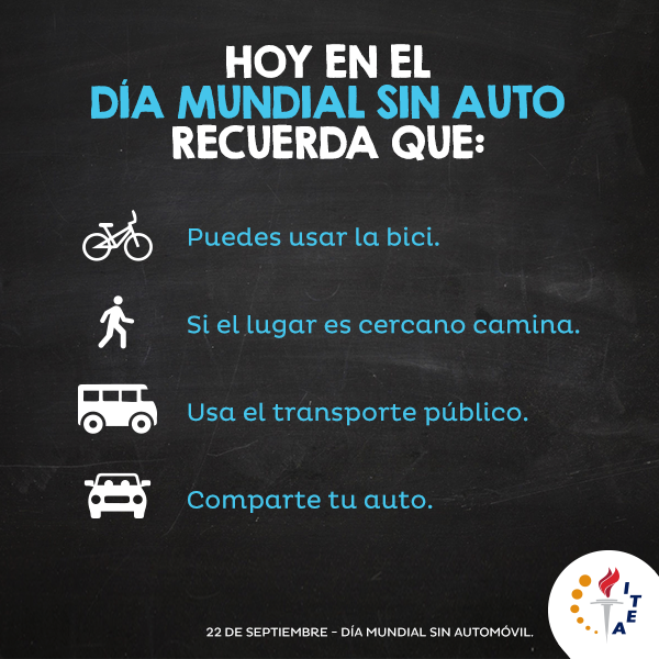 EDU_ITEA's tweet photo. Hoy, en el #DíaMundialSinAuto ¿qué acción vas a tomar?. #ITEAEDU http://t.co/1ong6Lib1U