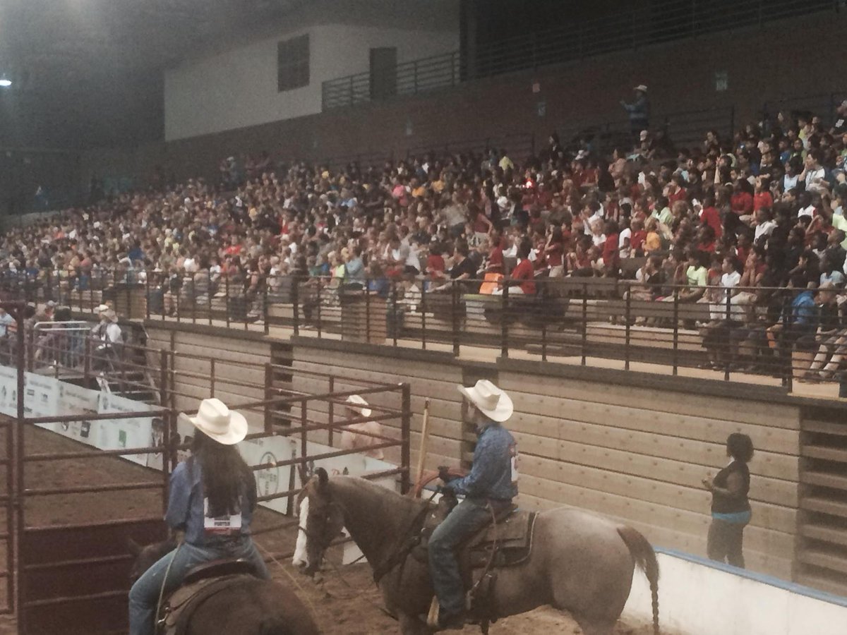 kbraylarson's tweet photo. I love School Tours! More than 2,000 kids here today @americanroyal http://t.co/quNJ2Xabw7