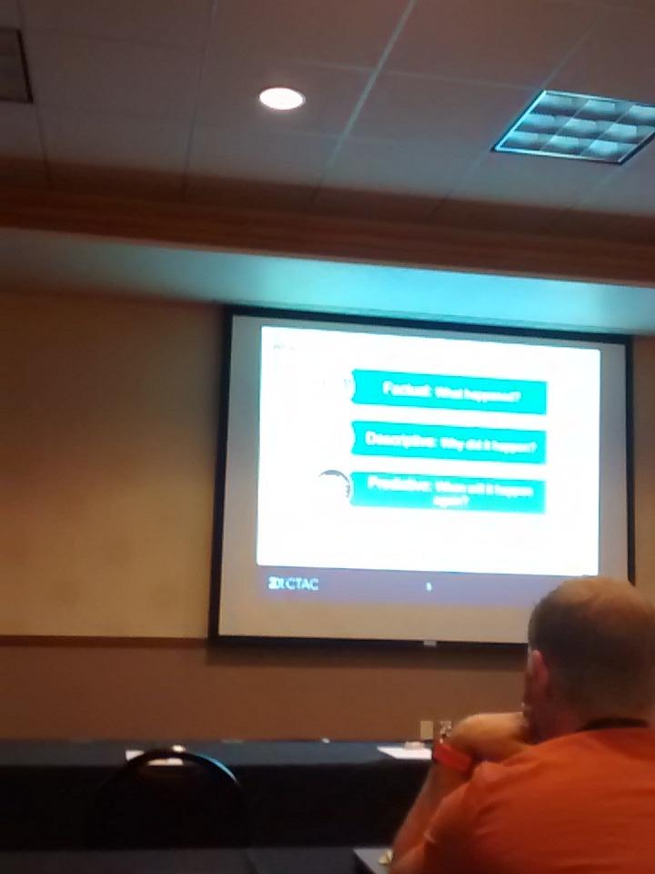 Analytics session starts of Tuesday