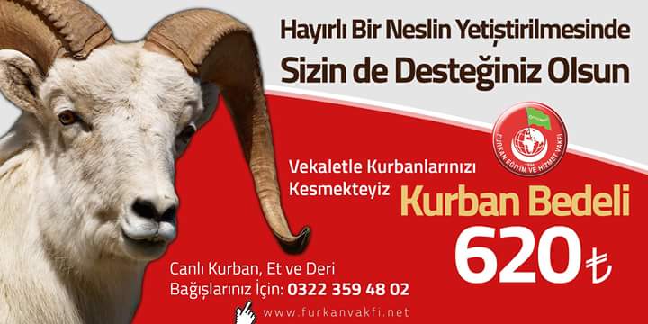 #KurbanveİslamDavası na destek vermek için Kurbanlarimızı bağışlayabiliriz...