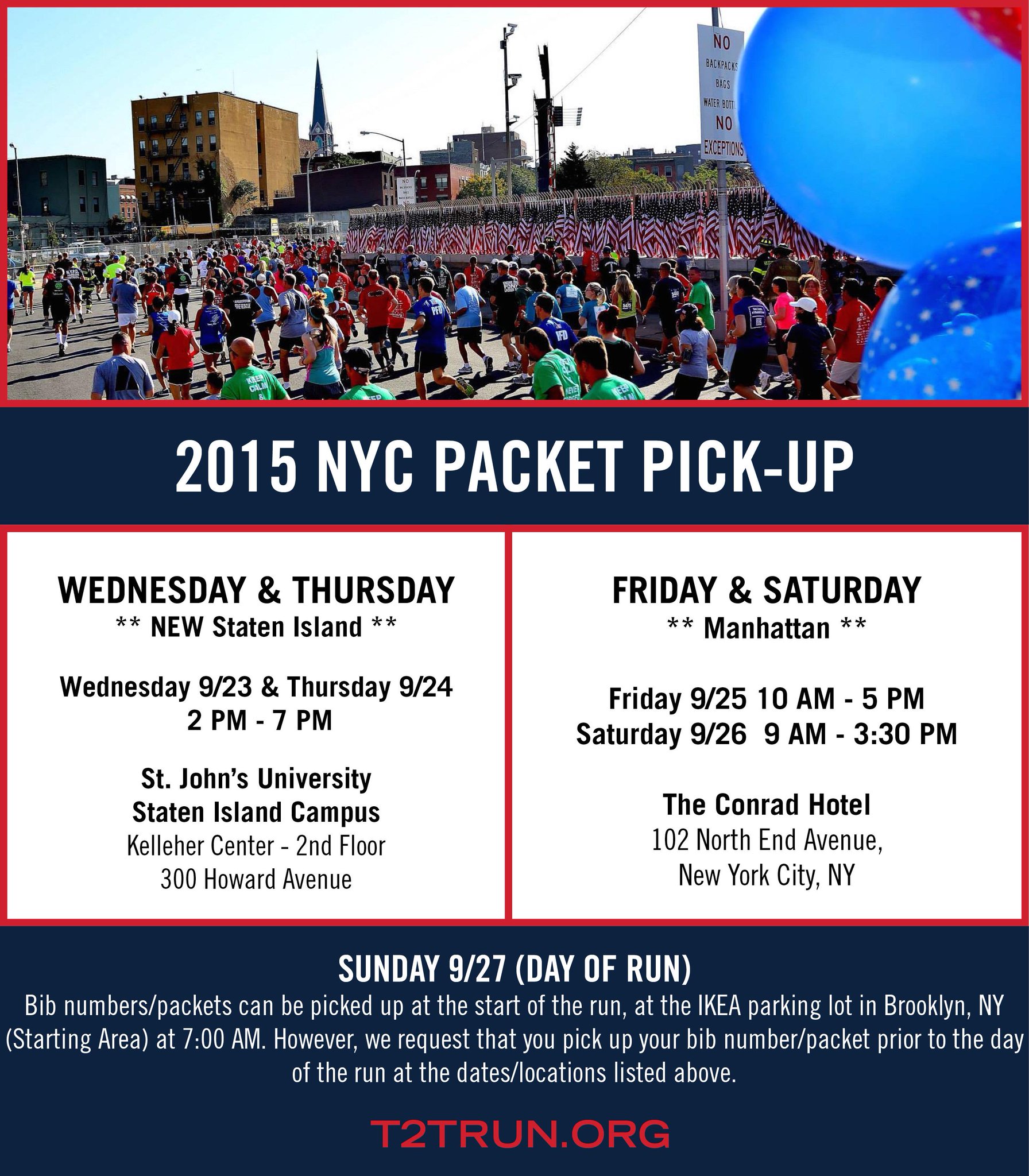 Tunnel to Towers Foundation on Twitter "Packet Pick Up Information for