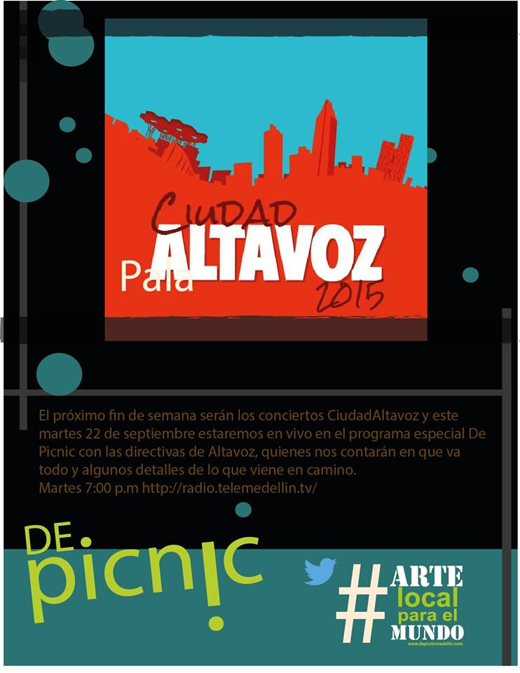 waltersolouno's tweet photo. Hoy ((EnVivo)) http://t.co/NOSgbDTl1V a las 7 p.m, #ArteLocalParaElMundo con @depicnic , invitados: #CiudadAltavoz, http://t.co/s6JLVes147