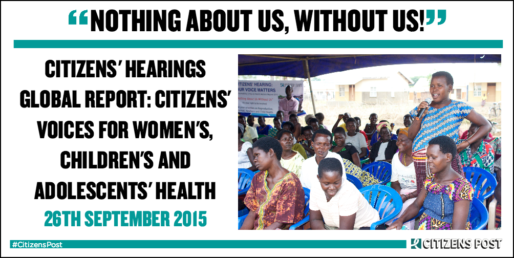 NOTHING ABOUT US, WITHOUT US! Citizens’ Hearings Global Report launches this week! #CitizensPost #EWECisME <a href="/UnfEWEC/">UnfEWEC</a>