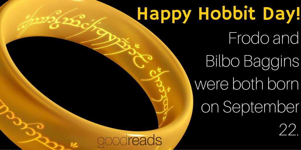 goodreads's tweet image. Happy Hobbit Day, halflings!