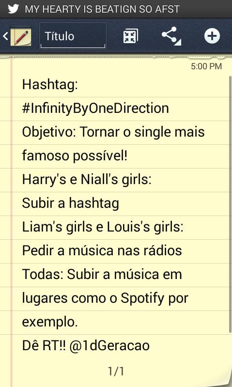1dGeracao's tweet photo. Tweet essa imagem e marque 10 Directioners para fazer o mesmo!!
#MadeInTheAM
#InfinityByOneDirection http://t.co/CZHiRQSipI