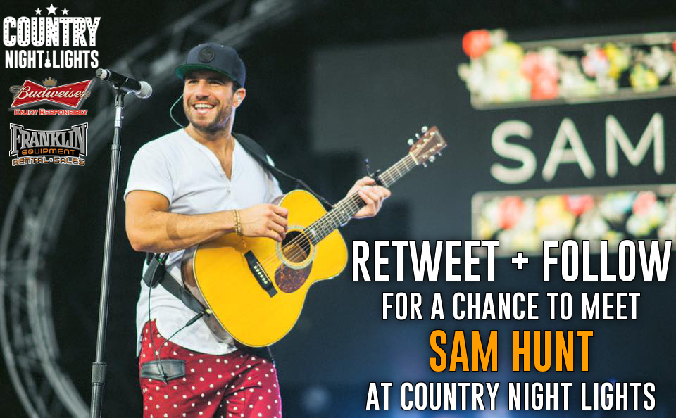 cntrynghtlghts's tweet photo. 🇺🇸RETWEET + FOLLOW🇺🇸
for a chance to meet @SamHuntMusic at #CountryNightLights on Sept. 26! http://t.co/JqcpdJJ5H1 http://t.co/P1r8m2sAla