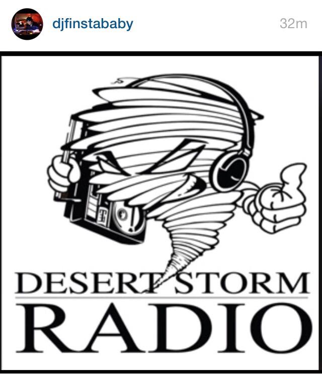 Dayeheavenly's tweet photo. Shoutout @DJFinstaBaby &amp; DJ Clue playing my song on Desert Storm Radio. Still exciting to hear my song on the radio! http://t.co/Bo13AGam2x