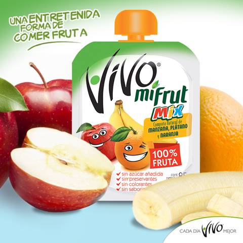 ¿Tus hijos ya disfrutan del rico #VIVO MiFrut Mix?
Prueba su versión manzana, naranja y plátano <3
#CadaDíaVivoMejor