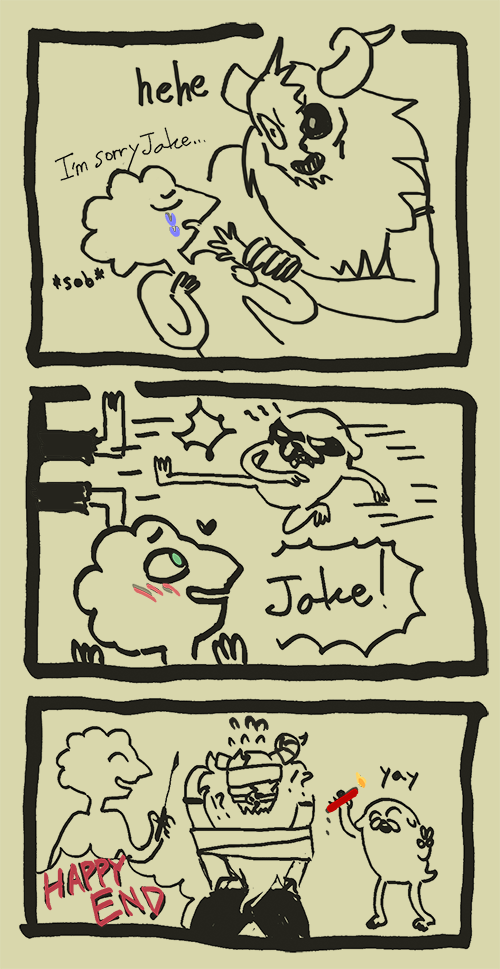 早朝に話が盛り上がった結果謎の壁犬漫画が生成された 