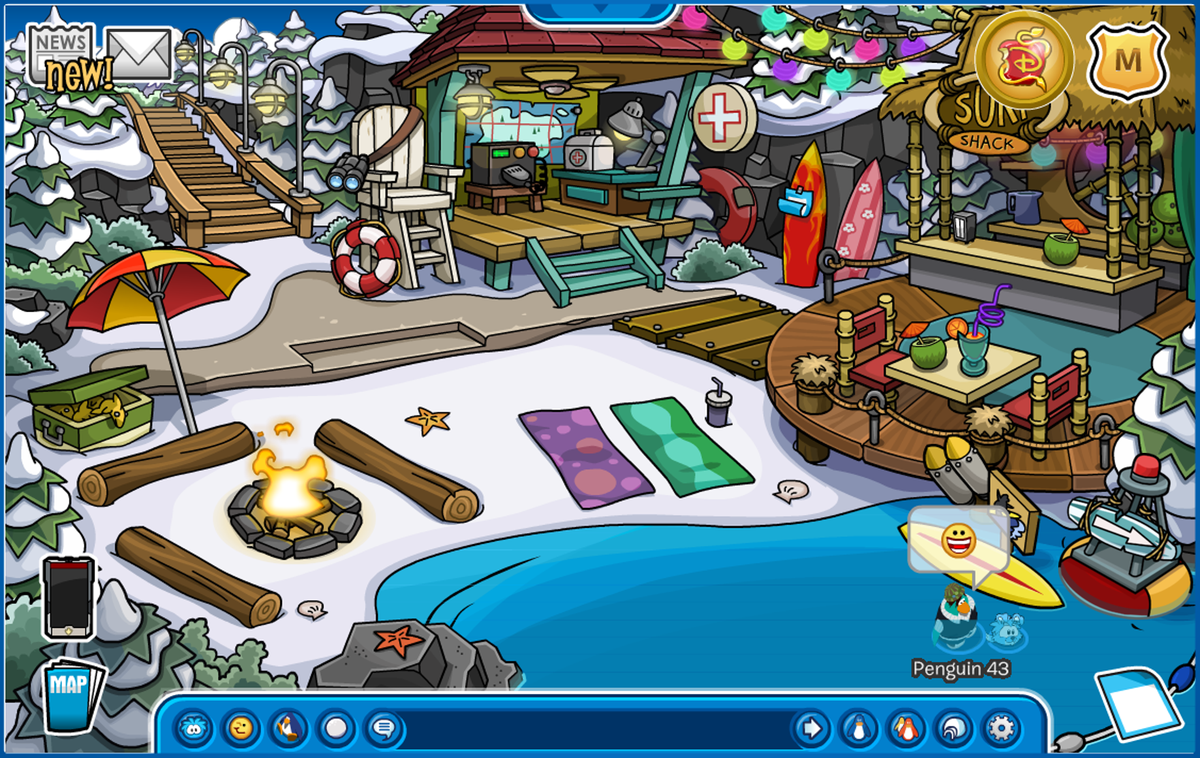 Penguin43CP's tweet photo. RT this if you think the Epic Wave should be a permanent room that's accessible via the Cove on @clubpenguin! http://t.co/4iaDy6jaHO