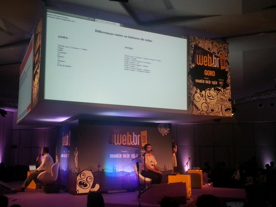 reinaldoferraz's tweet image. Leonardo Gleison mostrando como testar seu site com leitores de tela #webbr2015
