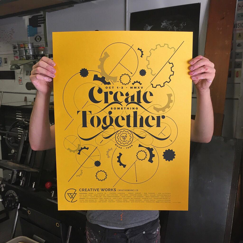 cworksco's tweet image. BOOM!

(BIG thank you to @conquerthebear for the poster design &amp;amp; to @vahallastudios for printing it!)