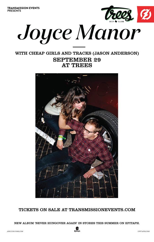 MarginWalkerDTX's tweet photo. 9/29 at @treesdallas @JoyceManor @cheap_girls @trackstheband Tickets: http://t.co/9ABzRPBLFO #neverhungoveragain http://t.co/nbitNEvaiv