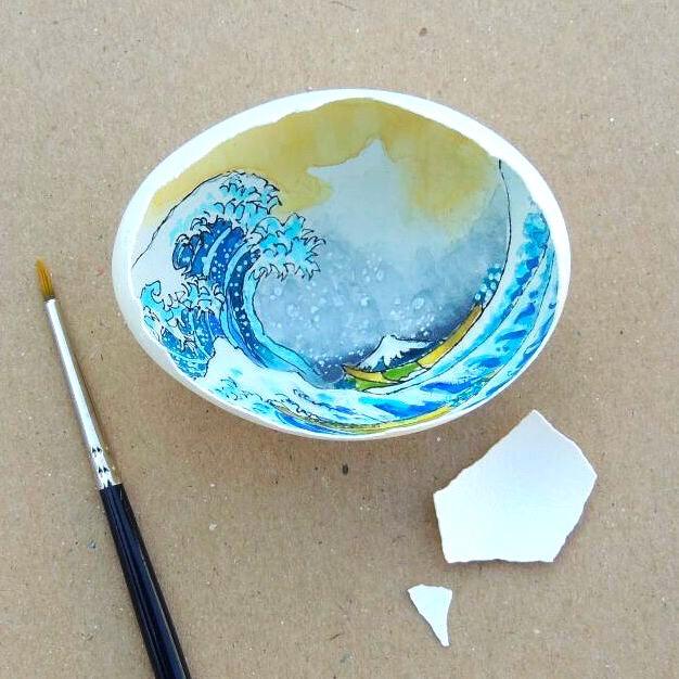 lovefortheeyes's tweet photo. Eggshell paintings by Süreyya Noyan http://t.co/s1tvBWqWKE