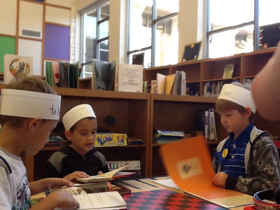 Bobcats127's tweet photo. During library time today: scholars made their ninja names. Photo by our class photographer, L.B. http://t.co/qUfcecElL9