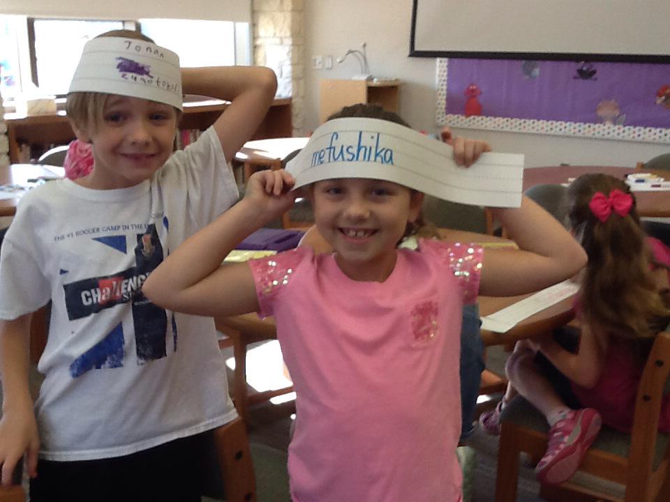 Bobcats127's tweet photo. During library time today: scholars made their ninja names. Photo by our class photographer, L.B. http://t.co/qUfcecElL9